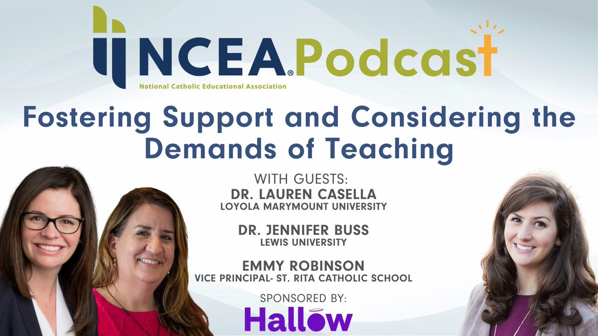 NCEATALK's tweet image. What does current research say about teacher burnout? In this podcast, sponsored by @HallowApp, three #NCEA2023 speakers shared words of encouragement and explore strategies and resources to reduce the demands and stresses of teaching: nceapodcast.podbean.com/e/fostering-su…