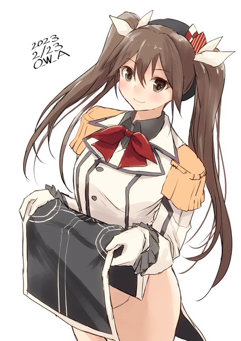 飛行甲板の使い方を指導してくれる利根姉さん#艦これ版深夜の真剣お絵描き60分一本勝負#艦これ版真剣お絵描き60分一本勝負_20230223 