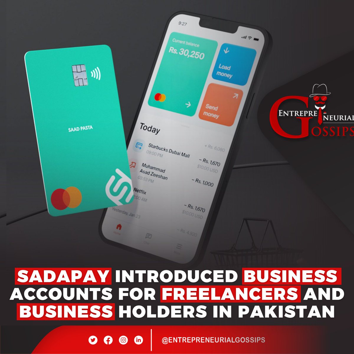 Sadapay introduced business accounts for freelancers and business holders in Pakistan.

#entrepreneurialgossips #sadapay #freelancers #freelancerspakistan #EmergingPakistan #entrepeneurs #entrepeneurship
