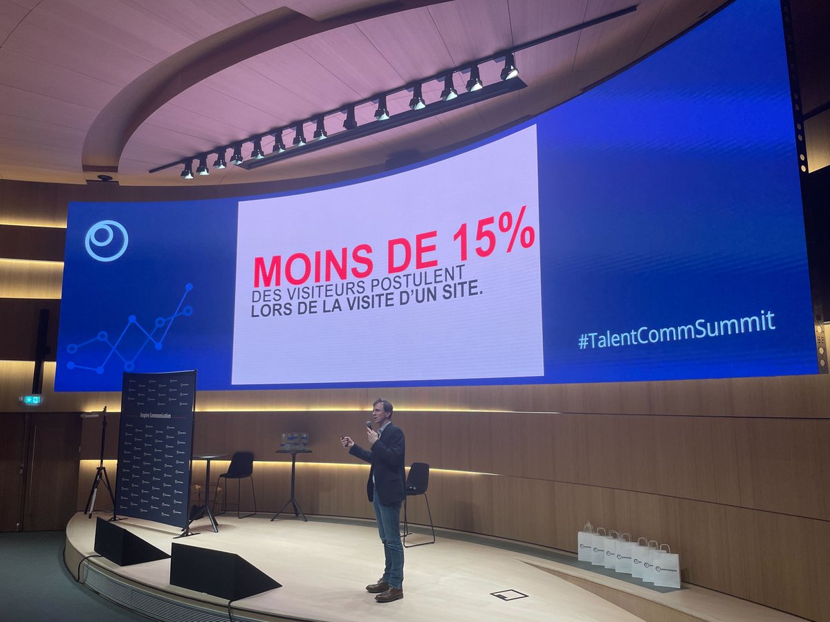 lasuperagence's tweet image. Thomas Delorme : &quot;Moins de 15% des visiteurs postulent lors de la visite d&apos;un site !&quot; #PotentialparkSummit2023 #TalentCommSummit