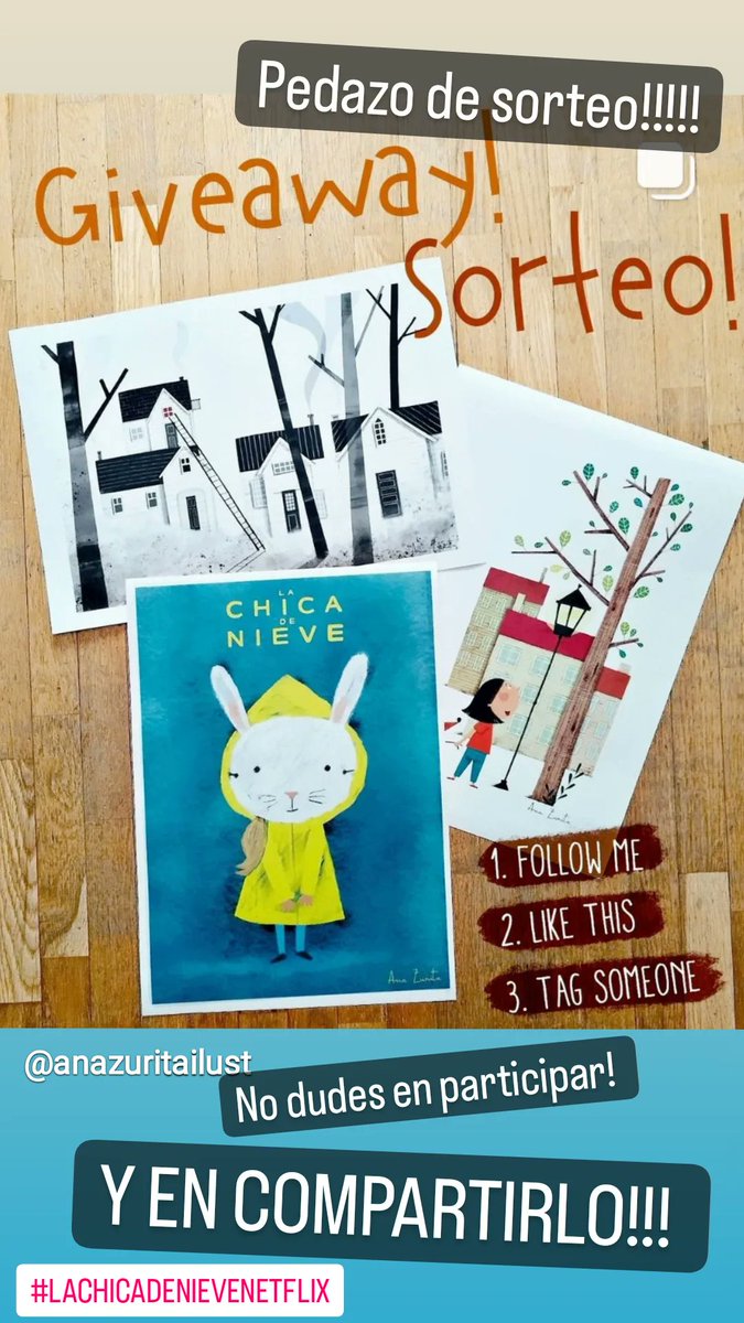 Sorteo en mi Instagram!
Instagram.com/anazuritailust