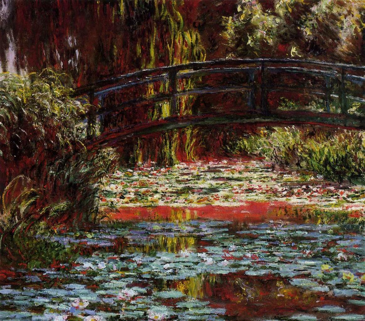 The Japanese Bridge (The Bridge over the Water-Lily Pond), 1900 #monet #impressionism wikiart.org/en/claude-mone…