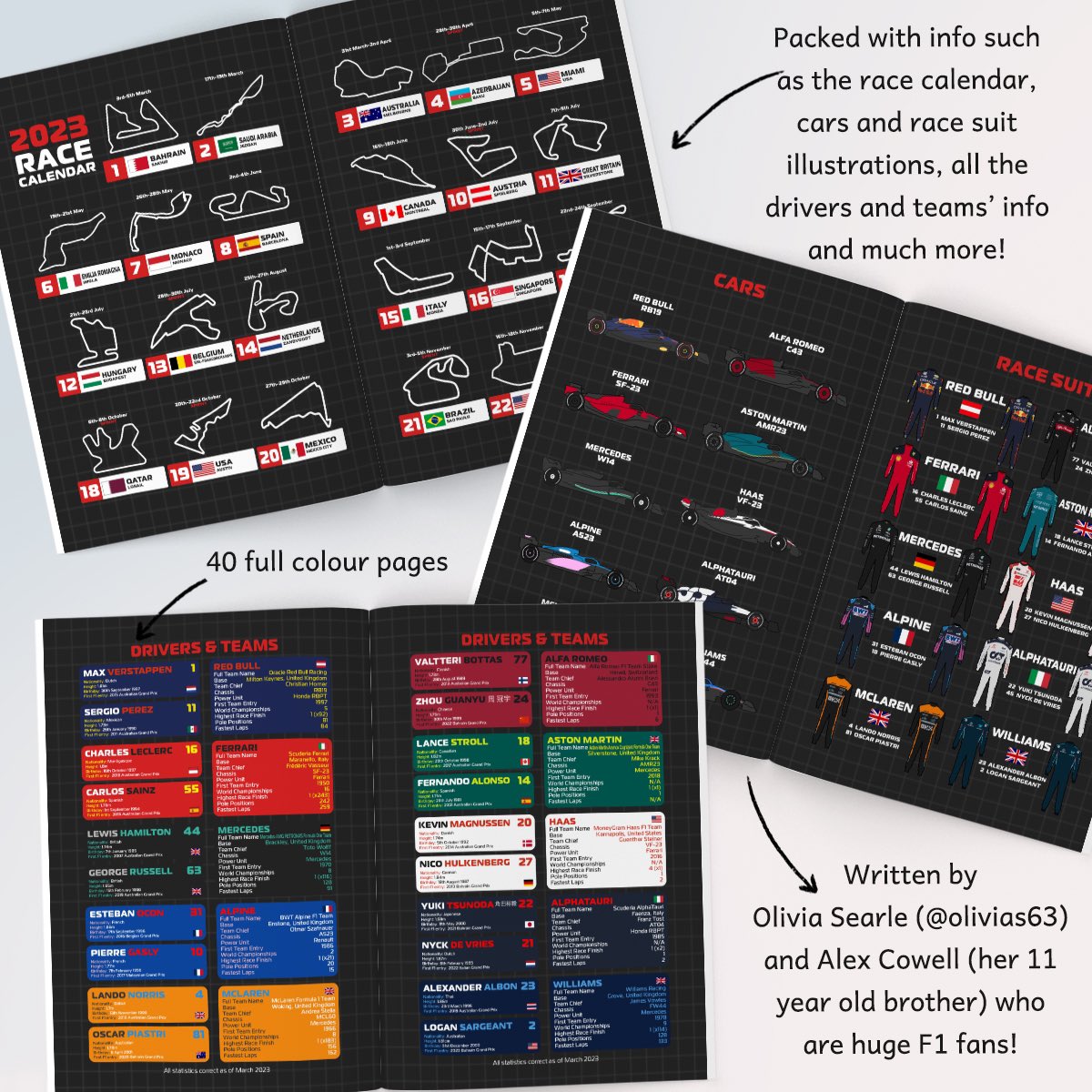 olivias63's tweet photo. Interrupting the F1 testing schedule to present to you the F1 2023 Season Record Book I’ve been creating for like… 4 weeks 🥹🙏 channeling my inner Ted Kravitz 📝 https://t.co/GKwLPSTpQ6