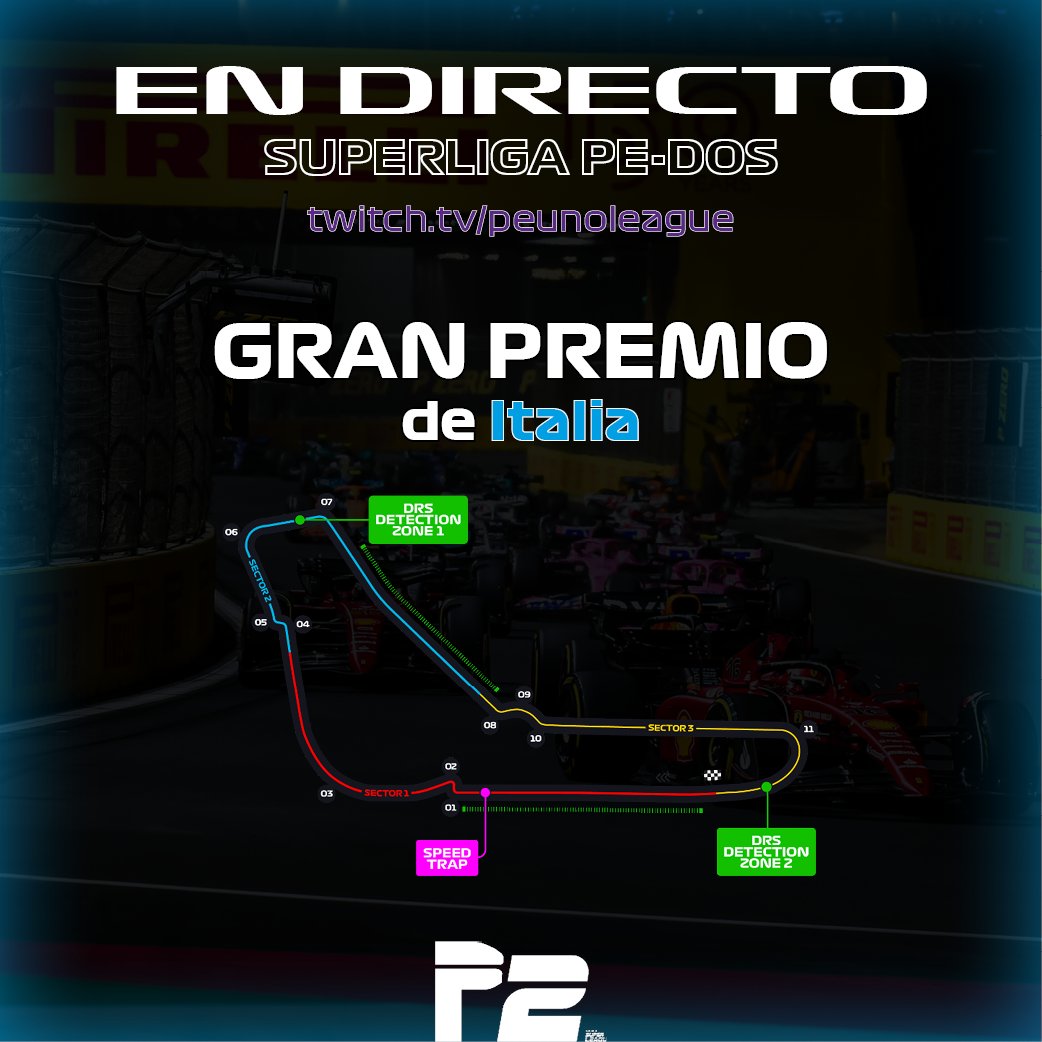 🚨HOY HAY #SuperligaPeDos. 🏁TERCER GP DE LA TEMPORADA 🇮🇹 🔴A LAS 13:30h en twitch.tv/peunoleague