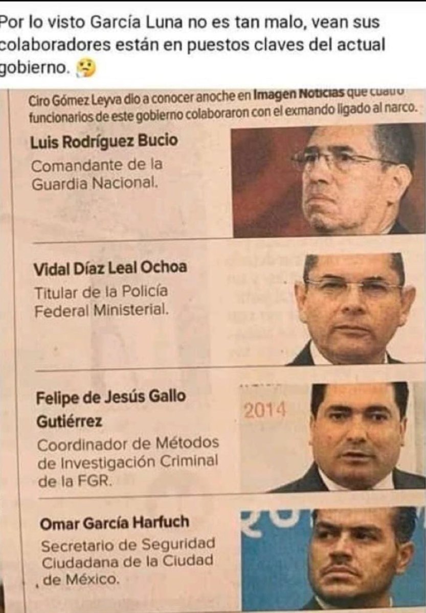 Colaboradores de García Luna en puestos clave del gobierno de López. ¿Entonces?