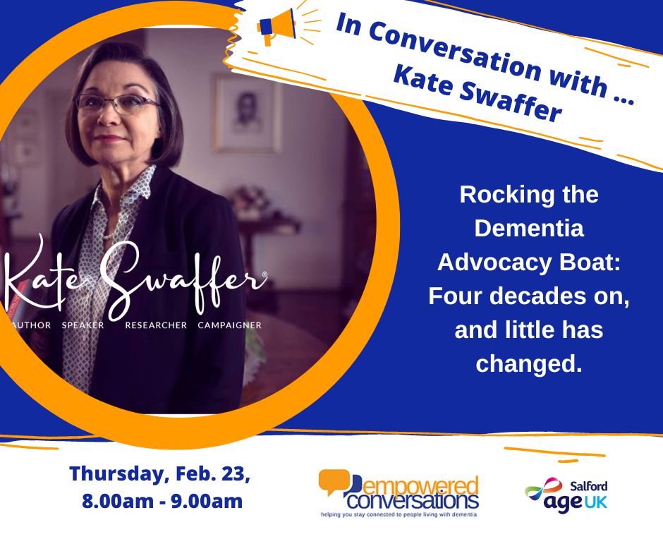 emP_Convos's tweet photo. Inspirational 'In Conversation with ....@KateSwaffer' today. Missed it? We taped it - https://t.co/Phe857PWsf
#dementia #free #webinar #advocacy #rehabilitation #integratedcommunities #griefcounselling https://t.co/5tzhoKkK2r