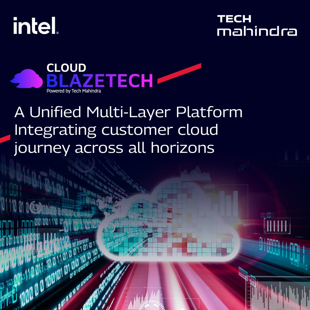 tech_mahindra's tweet photo. In today's hyper-connected world, making use of the #cloud's power is crucial.

Learn how Tech Mahindra and Intel together are making this possible with the promise of https://t.co/38kaJe7JyU™: https://t.co/gW2Fwl2Z3r

#NxtNow #CloudBlazeTech #CloudTransformation https://t.co/hli8xn2bIy
