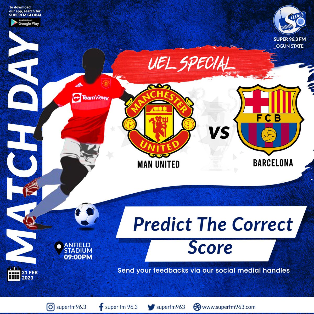 Do you think you can predict THE CORRECT SCORE? Let’s meet in the comment section ⬇️ #soccer #predictions #SuperFM963 #IjebuRewa #viralreels #ijebuode #fyp Don’t forget to follow @Superfm963