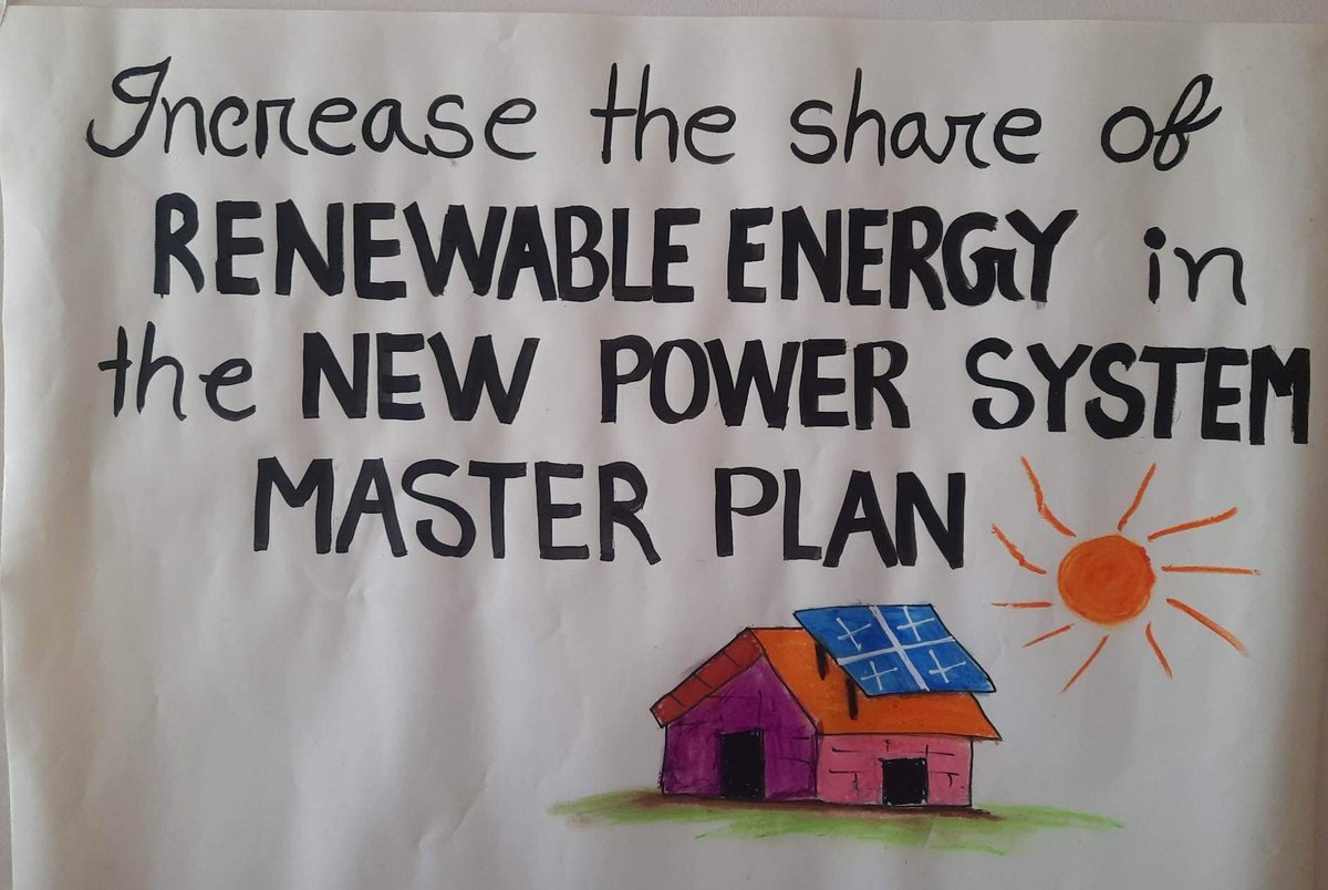 LamiaSangida's tweet photo. Increase the share of #RenewableEnergy in the new power system master plan! #ClimateAction #ClimateJustice #cleanenergy #solarenergy https://t.co/gMFFsiJN54