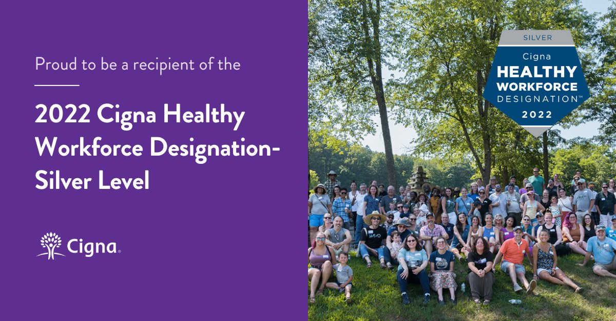 We’re honored to receive the Silver Level Cigna Healthy Workforce Designation for our continued commitment to employee well-being.  #CignaHWD