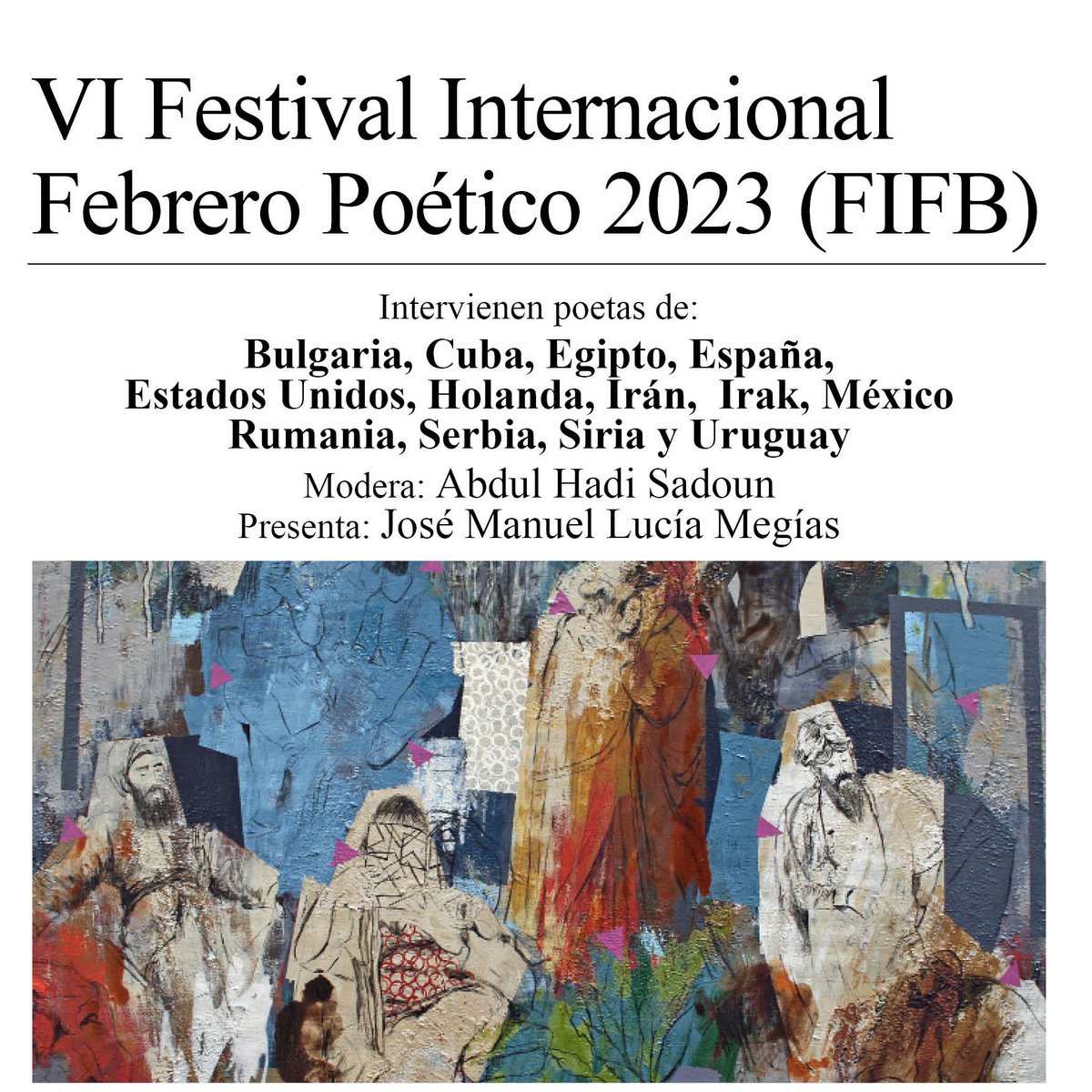ateneodemadrid's tweet photo. #Febreropoético #FIFB el viernes 24 a las 19 horas. Entrada libre para disfrutar de #poesía con voz internacional. @jmlucia https://t.co/ealFtxFpgY