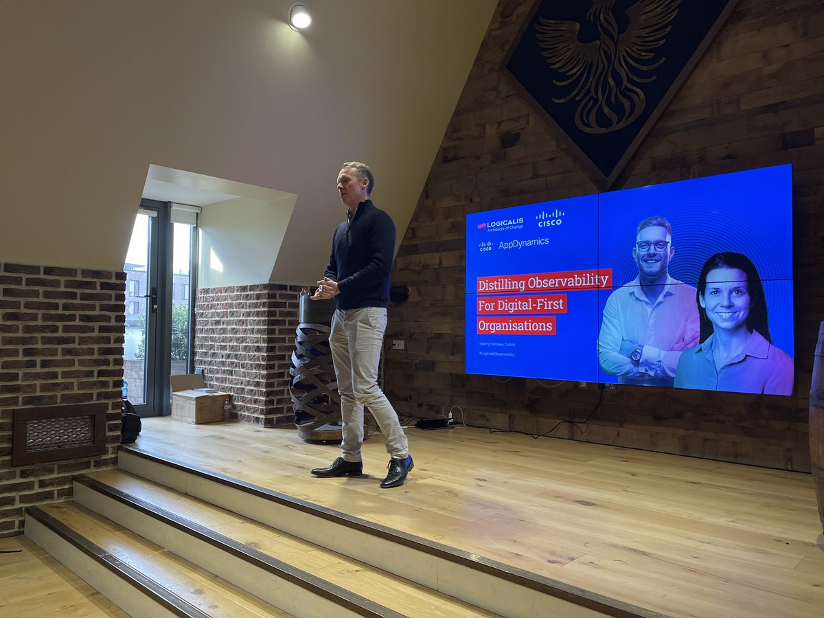 robbom3's tweet photo. And we’re off with Jack Teeling kicking off our #LogicalisObservability event at the Teeling distillery @LogicalisUKI https://t.co/DNrVA6Xrdi