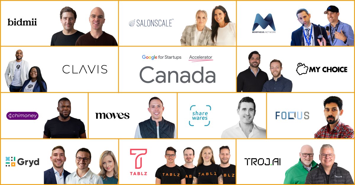 googlecanada's tweet image. Say hello 👋  to the new @GoogleforStartups Accelerator Canada 🇨🇦 cohort! We can’t wait to support this next gen of Canadian tech #startups looking to advance and enhance their businesses!  Learn more 👉goo.gle/gfsa-ca23-eng  #AcceleratedWithGoogle🚀
