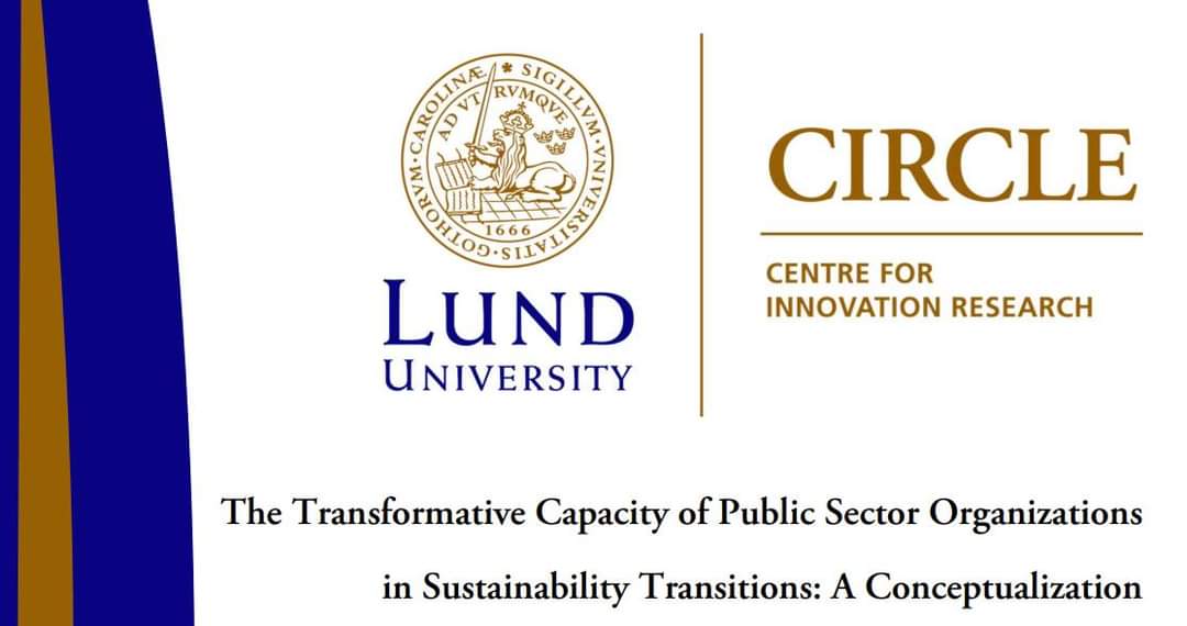 gerlifra's tweet image. Our new (and submitted) conceptual manifesto paper about the transformative capacity of public sector organisations is out!
thanks @CIRCLE_LU for hosting in the Papers in Innovation Studies Series.
#capacity #transformative #sustainability #public

swopec.hhs.se/lucirc/abs/luc…