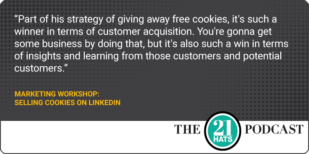 Today's Morning Report:

- A cookie company goes global <a href="/insomniacookies/">insomnia cookies</a> 
- A vending machine will dry-clean your clothes <a href="/getpresso/">Presso™</a> 
- <a href="/ninarobertsnyc/">Nina Roberts</a> on accidental startup <a href="/saintjavelin/">Saint Javelin</a> 
- <a href="/MachinaLabs_/">Machina Labs</a> is building robotic blacksmiths
- AI-based layoffs

21hats.substack.com/p/a-cookie-com…