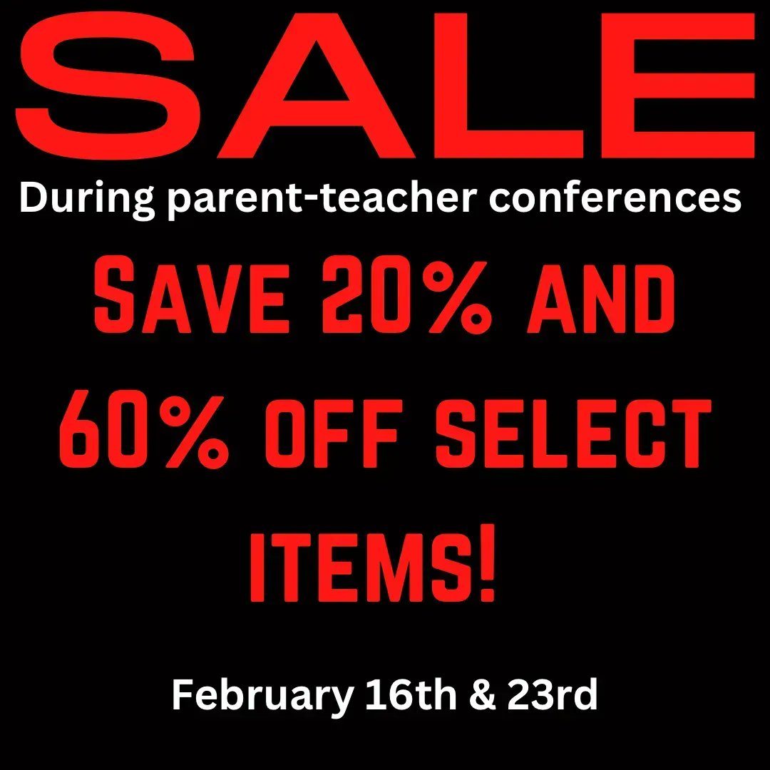 Round 2! If you missed the first Sale here is your chance to get in on some of the sweet savings we have available. Stop by the front of the high school and check out the savings.
#MandanSchools #mandansports #GoBraves
@BravesHKY1 <a href="/BravesGHockey/">Mandan Braves Girls Hockey</a>