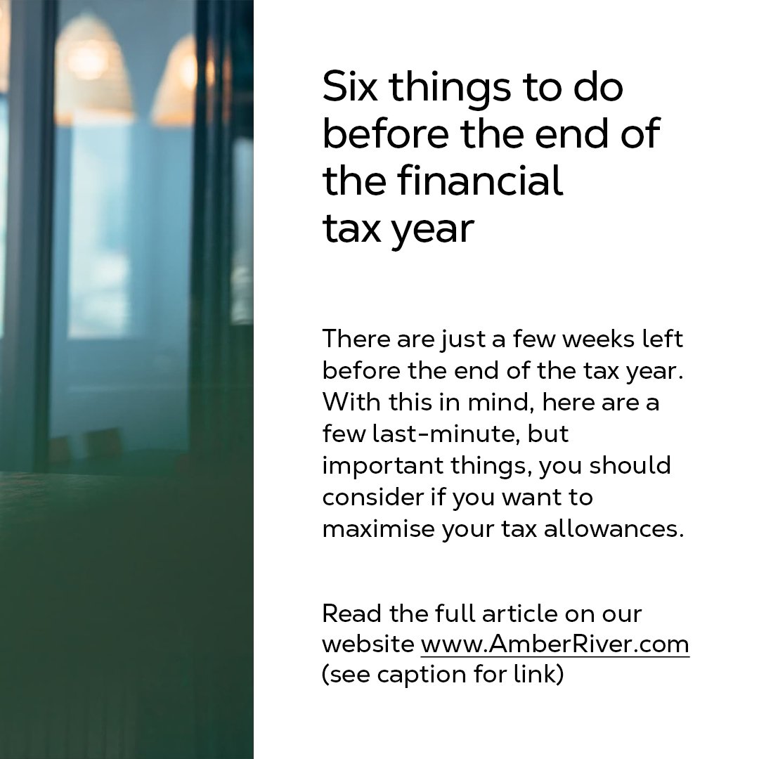 AmberRiverGroup's tweet photo. It’s just a few short weeks until the end of the financial year. Now’s the time to do a bit of financial housekeeping to make sure you’re taking full advantage of all of the tax-efficient allowances.
https://t.co/xAdRfRMSPL
@AmberRiverGroup
#LifeLandscaping®
#AmberRiver https://t.co/jlVW3KhCvV