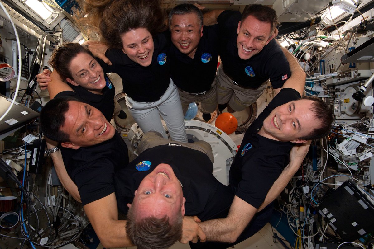 The joy of friendship 🫶

What makes for a good astronaut? A large part boils down to being a good teammate.

This current crew aboard the <a href="/Space_Station/">International Space Station</a> captured a few group photos before they grow by 4 with the expected arrival of Crew-6 next week!