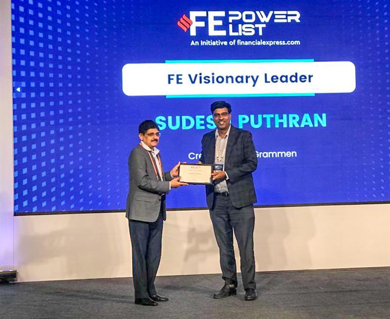 cagrameen's tweet photo. We are glad to share that our CTO, Mr. Sudesh Puthran has been conferred as the “Visionary Leader” by The Financial Express at the #FEFintechSummit held on 23 February 2023 at Mumbai. The award recognizes his valuable contribution to the #Fintech sector in the country. https://t.co/XgDwvBd16K