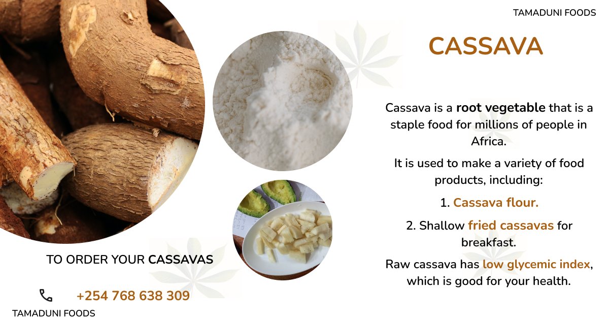 Tamaduni_Foods's tweet image. To order your cassava or cassava flour, Send a WhatsApp message to  0768 638 309. #cassava #cassavaflour #cassavarecipe