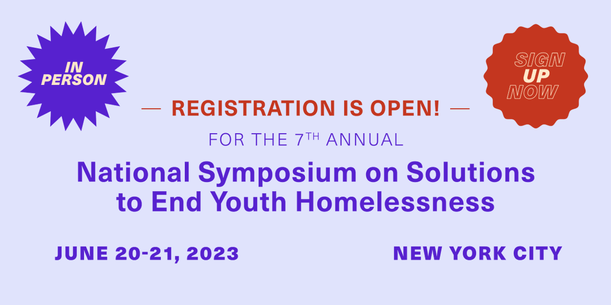 Join us in New York City during #PrideMonth as we return to in-person events! From June 20-21, we will offer a space for attendees from across the movement to end #youthhomelessness to create connections, nurture relationships, and learn. Register now: bit.ly/3YX4pWJ