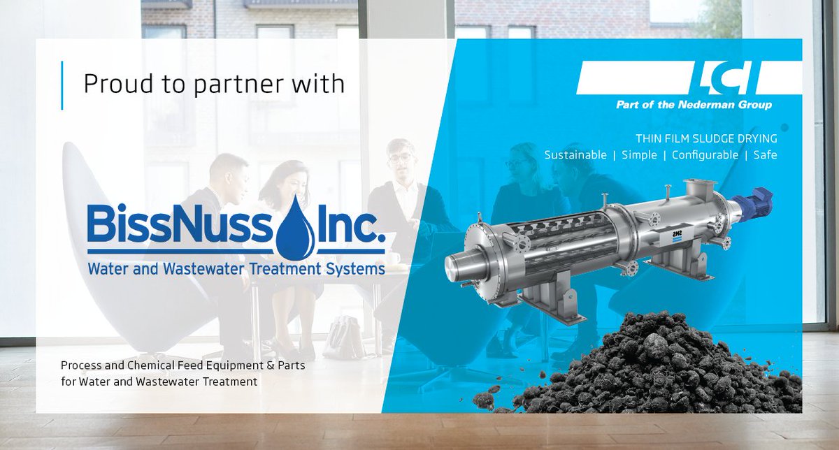 LCIcorp's tweet photo. LCI Corporation is proud to announce our partnership with BissNuss, Inc, covering OH, WV, KY and western PA.

#partnership #wastewater #thinfilm #sludgedryer https://t.co/351QSnLJ6i