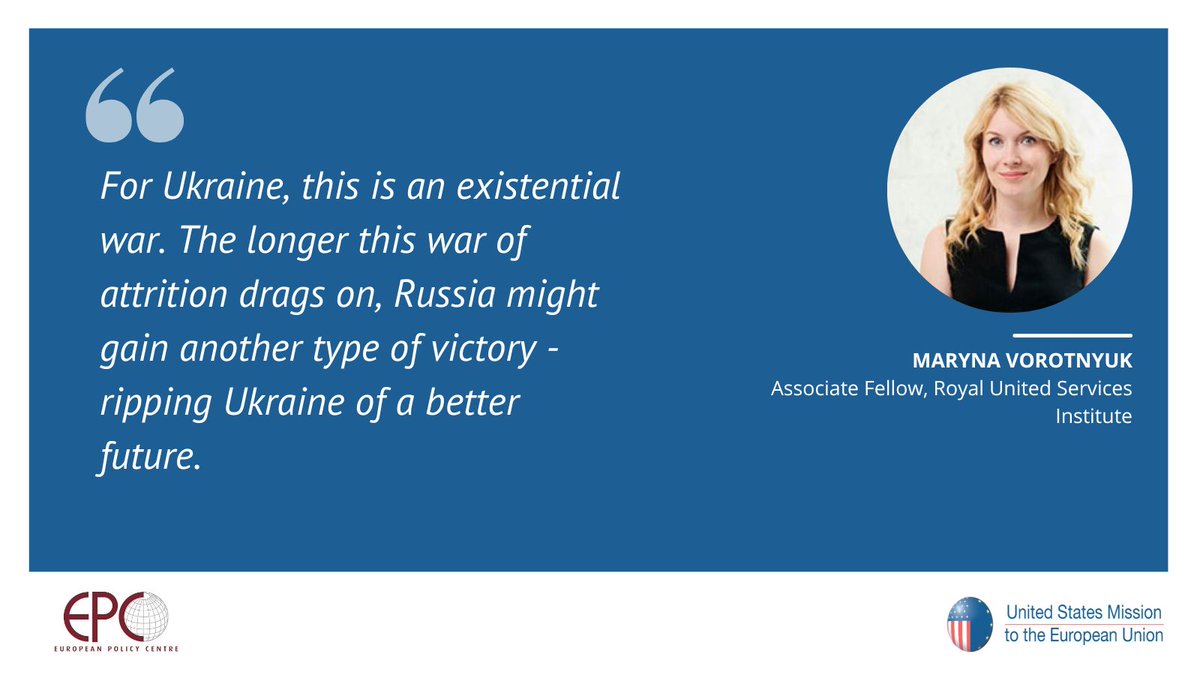 European Policy Centre (@epc_eu) on Twitter photo During our <a href="/epc_eu/">European Policy Centre</a> & <a href="/US2EU/">U.S. Mission to the EU</a> high-level conference marking one year since the start of the war in #Ukraine, <a href="/VorotnyukMaryna/">Maryna Vorotnyuk</a> reminds us what is at stake and why increasing international support for 🇺🇦 is more crucial than ever. During our <a href="/epc_eu/">European Policy Centre</a> & <a href="/US2EU/">U.S. Mission to the EU</a> high-level conference marking one year since the start of the war in #Ukraine, <a href="/VorotnyukMaryna/">Maryna Vorotnyuk</a> reminds us what is at stake and why increasing international support for 🇺🇦 is more crucial than ever.