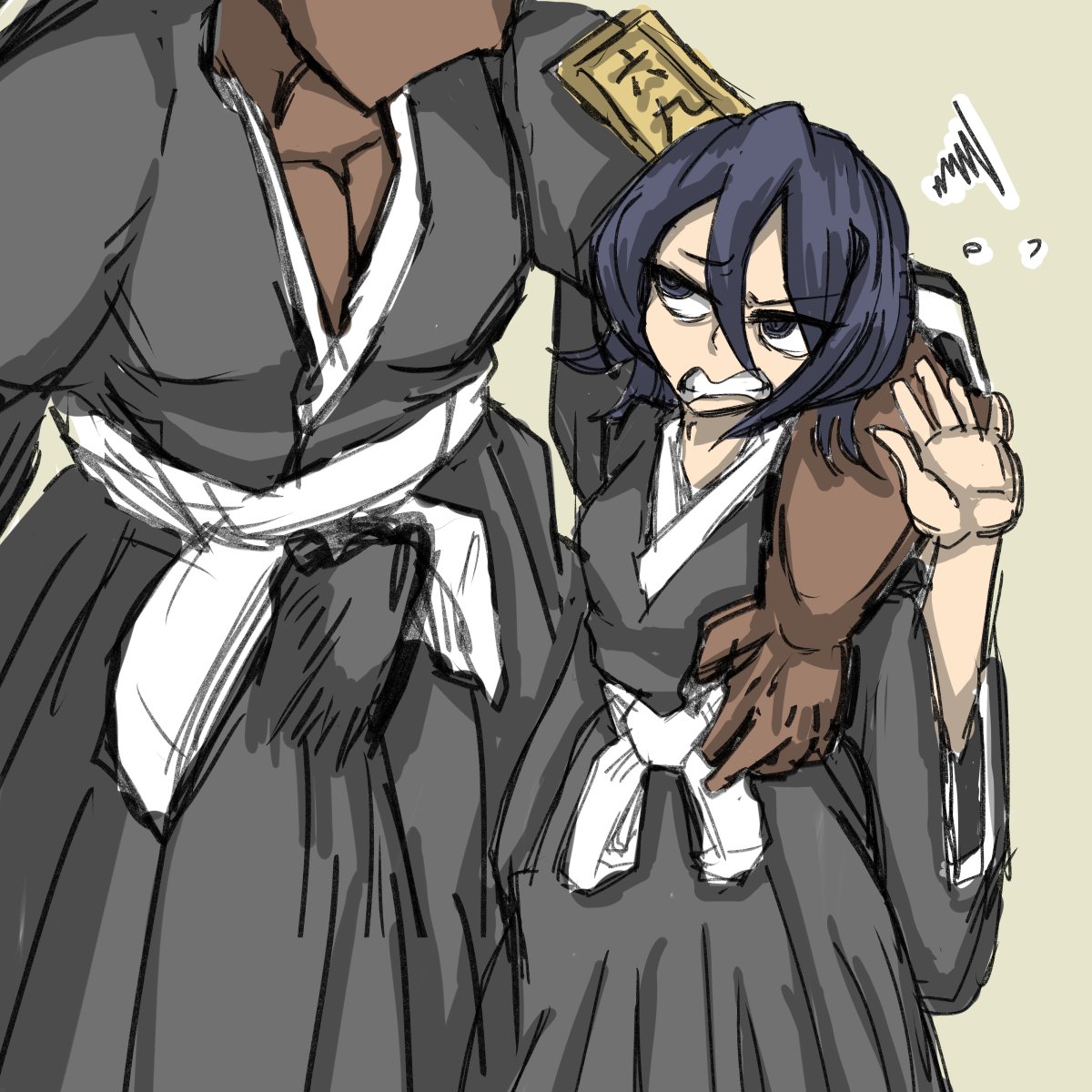 前の奴のおまけ
謎の六十九番隊隊士に声をかけられたルキアとその後
An addition to the previous.
Rukia approached by the unidentified Sixty-ninth Division member and after the fact. 