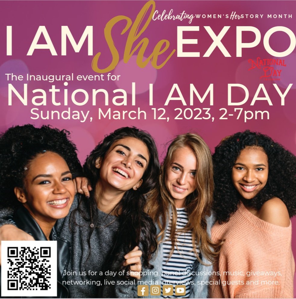 she_rocks_it's tweet photo. The countdown is on for National I AM DAY on Sunday, March 12, 2023!  We are so excited about the celebration on this day!  We have something for everyone!  Be sure to grab your ticket and celebrate with us!  https://t.co/9a5VD9LyEG
#entrepreneur  #motivation  #womenshistorymonth https://t.co/wwe2eJroGH