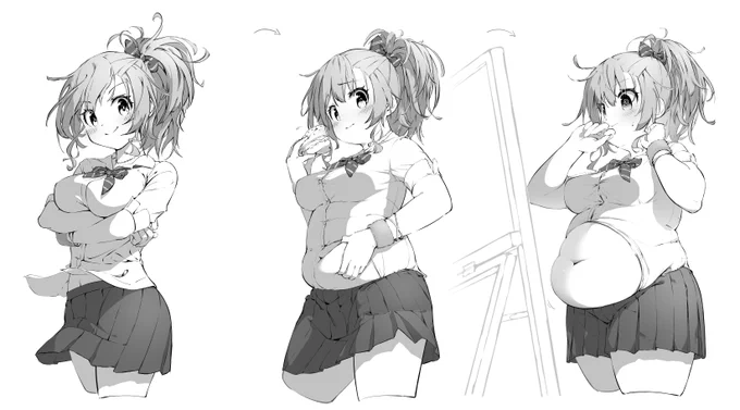 ギャルのぽっちゃりビフォーアフターです
 #ぽっちゃり #BBW 