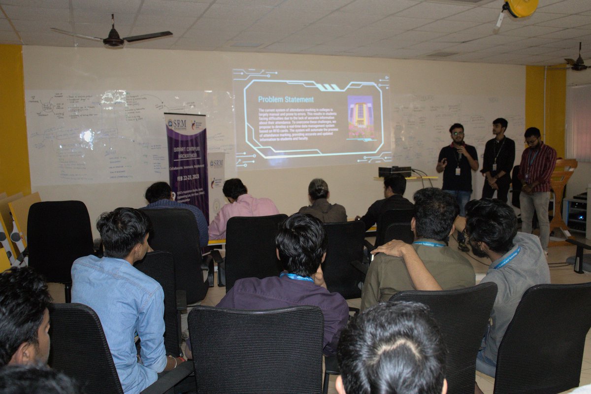 SRM_DEI's tweet image. Smart Campus Hackathon – Phase 1 ended successfully with the support and coordination of our fellow judges, mentors, students, and organizing team.
Over 30 teams from various departments tried to provide smart solutions. Each team worked really hard and came up with solutions.