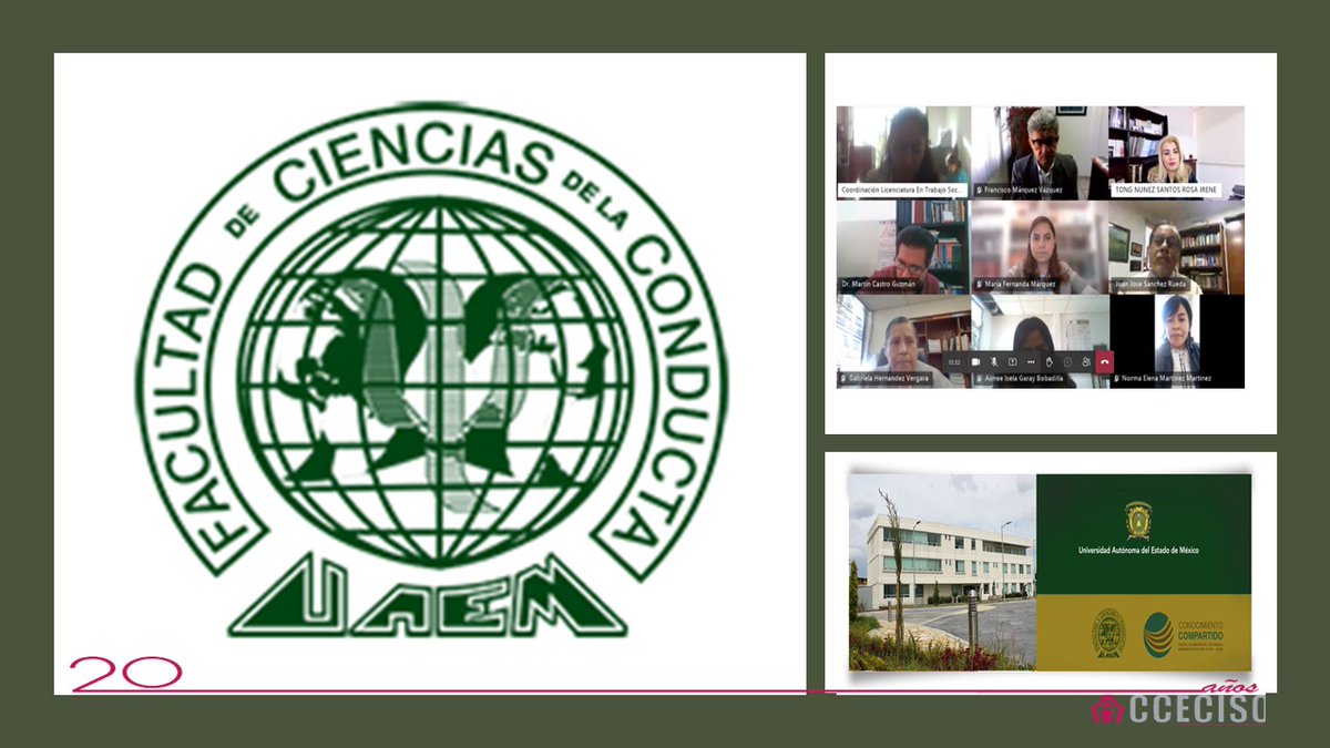 El pasado 16 y 17 de febrero ACCECISO llevó a cabo las entrevistas virtuales con motivo del seguimiento a la acreditación de la Licenciatura en Trabajo Social que se ofrece en la Facultad de Ciencias de la Conducta en la Universidad Autónoma del Estado de México.