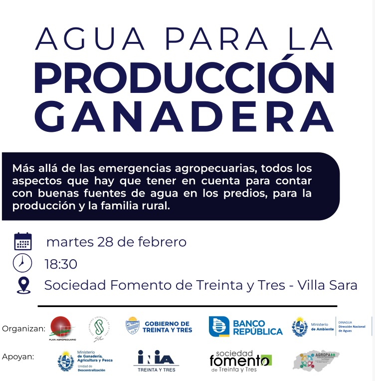 maria_zorrilla's tweet photo. 📢PARA AGENDAR
🚩Jornada presencial
📍 Treinta y Tres
ℹ️ +info en placas
.
.
.
organizan: @PlanAgro @cmolina411 @SUL_uy @comuna33 @BROU_uy @MAmbienteuy
apoyan: @MGAPUruguay #UnidaddeDescentralización @INIA_UY #SFTT #AGROPATT https://t.co/GIUWsujXxb