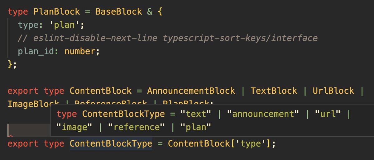 Bryson Hotopp (@arinthros) on Twitter photo 2023-02-23 14:59:33 Excited to be putting some of @mattpocockuk's Total Typescript lessons into practice in the real world! Refactoring a content editor, perfect time for discriminated unions and inferring the rest. Also trying out `type` instead of `interface` or `enum`. Excited to be putting some of @mattpocockuk's Total Typescript lessons into practice in the real world! Refactoring a content editor, perfect time for discriminated unions and inferring the rest. Also trying out `type` instead of `interface` or `enum`.
