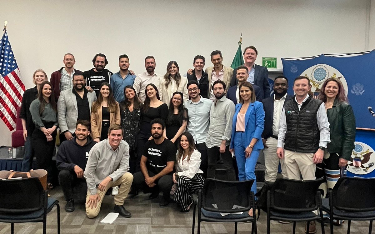 TS_Payments's tweet photo. Incredible experience in #CDMX being hosted by the US Embassy with our amazing @Techstars #Payments class. Many thanks to @USEmbassyMEX &amp; @USAmbMex for the hospitality and support! 

Feeling as inspired as ever to keep building and innovating. 💪 https://t.co/Se8bzkLJSF