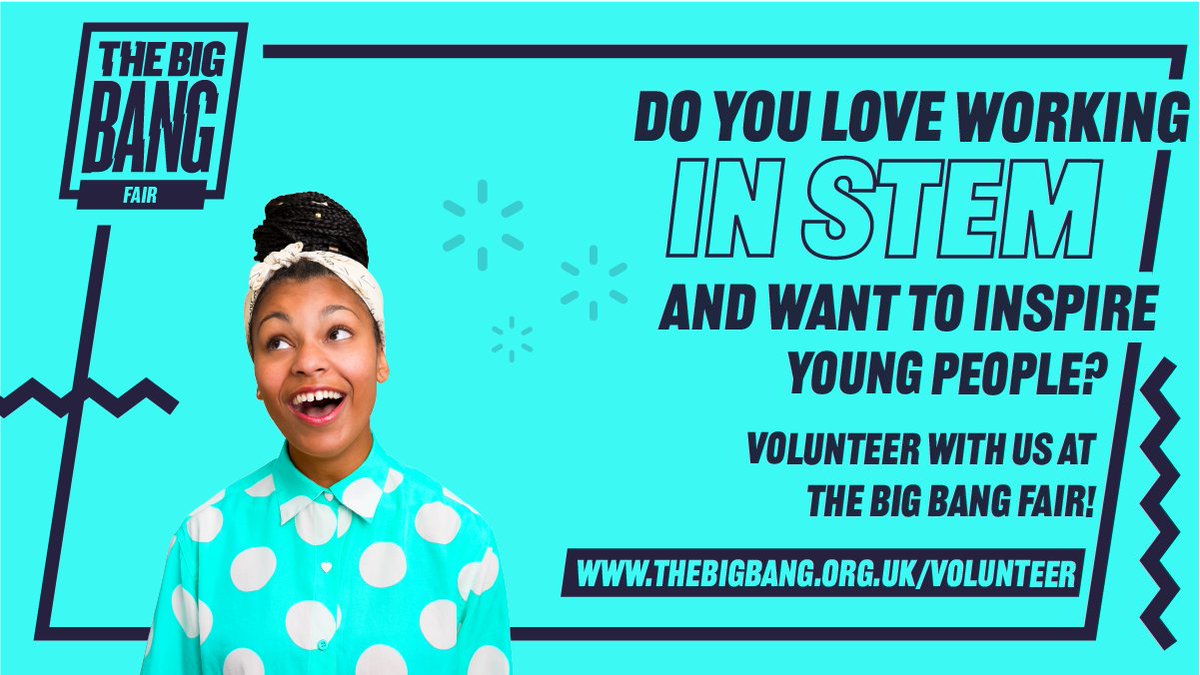 Volunteer for The #BigBangCompetition 
@BigBangUKSTEM and help inspire and empower the next generation of engineers and innovators from a diverse range of backgrounds! 

thebigbang.org.uk/volunteering/