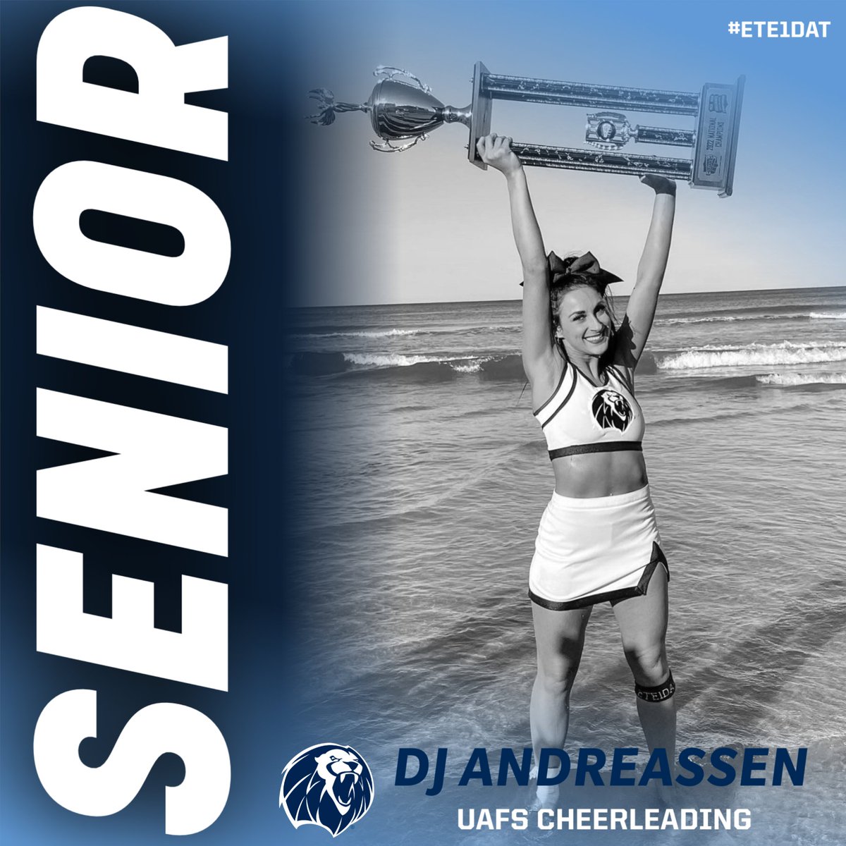 Last gameday for our SENIORS💙

Dj Andreassen: Graduating with a Bachelor’s in Social Work.