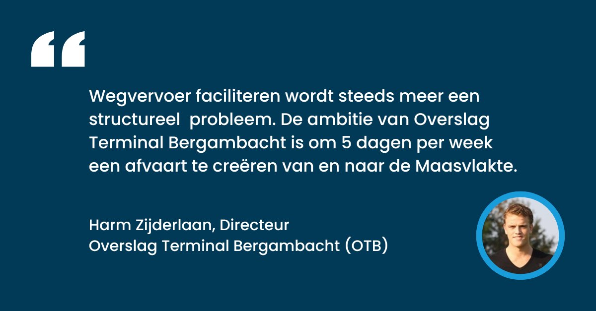 Containervervoer over water kan ruim 3,5 miljoen wegkilometers besparen. Maar wie zijn de spelers die dat helpen realiseren? Sluit je aan bij ons gesprek met Harm Zijderlaan (OTB) tijdens de #MultimodaalTransportExpo op 16 maart. Meld je hier aan: ow.ly/HPPQ50N0ssn