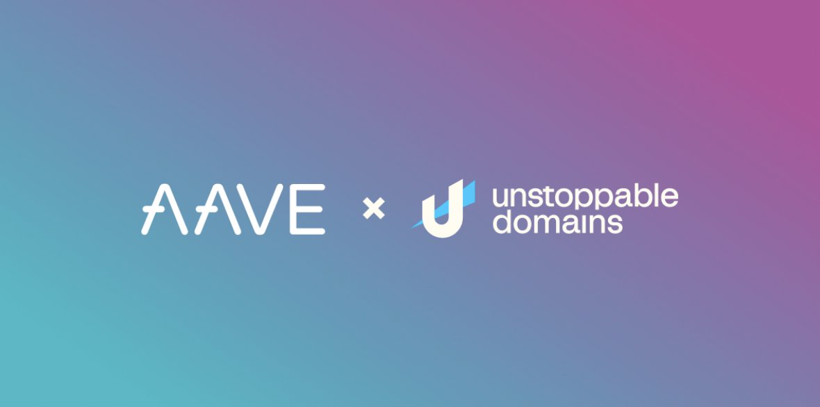 We’re proud to add another epic web3 company as a <a href="/unstoppableweb/">Unstoppable Domains</a> -- <a href="/AaveAave/">Aave Protocol</a> 

This leading #defi platform includes Unstoppable Domains in their read-only search bar. 

If you don’t have a domain yet, what are you waiting for?! 

unstoppableweb.co/3IhYoNq