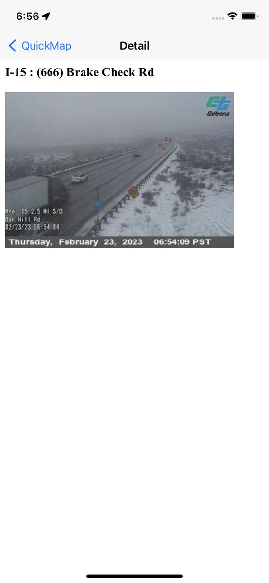 Caltrans8's tweet image. People will notice snow in areas where it’s not normally at. This storm is a big one, stay off the roads if able. #Quickmap will inform you of road conditions. Even the Cajon Pass has some snow right now. Slow down and leave room if you travel. #Caltrans8