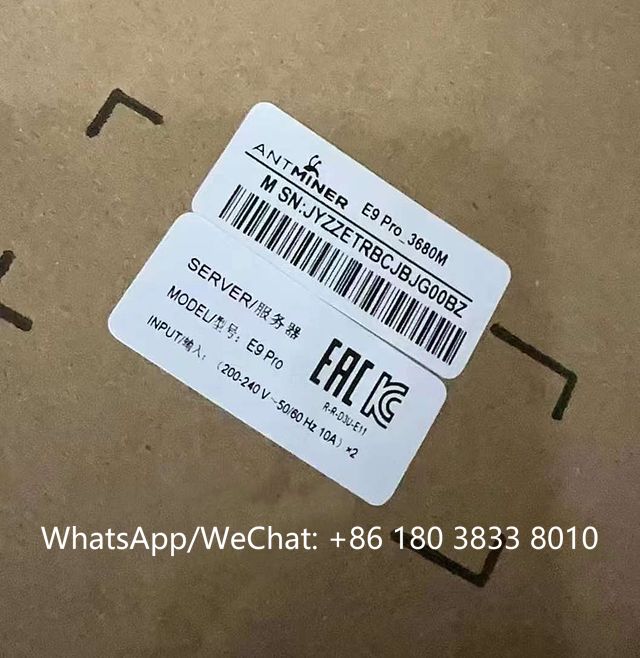 FujongTech's tweet photo. New Arrival Bitmain Antminer E9 Pro 3680 MH/s 
Hashrate - 3680 MH/s
Power - 2200 W
Efficiency - 0.6J/M
Algorithm - Ethash / ETC

CONTACT US：
WhatsApp/WeChat: +86 180 3833 8010

#AntminerE9Pro #AntminerE9
#E9pro #etcusdt #etc
#BitmainAntminerE9Pro
#BitmainMining
#CryptoMining https://t.co/w3ElSEEHWy