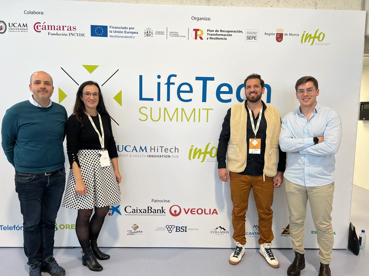 MariaCuartero84's tweet image. Today we are in the #Lifetech Summit Event at the @HitechUCAM with @idrowearable  &amp;amp; @UCAM_SENS 
@UCAM 
@UCAM_Investiga 
@infoRMurcia