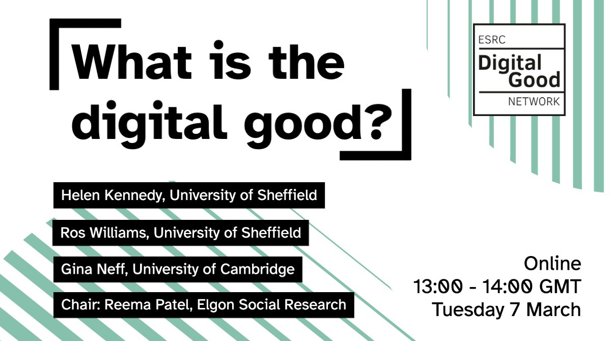 ESRC Digital Good Network tweet media