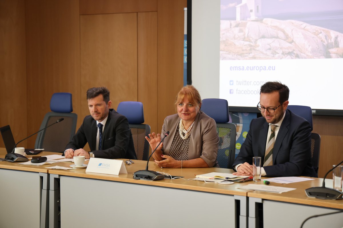 EMSA_EU's tweet photo. Our Executive Director Maja Markovčić Kostelac welcomed @seaeurope members to our Lisbon headquarters today for an interesting and dynamic joint workshop!

🚢🛳️🐬🌊⚓ https://t.co/LPcsTYRYcV