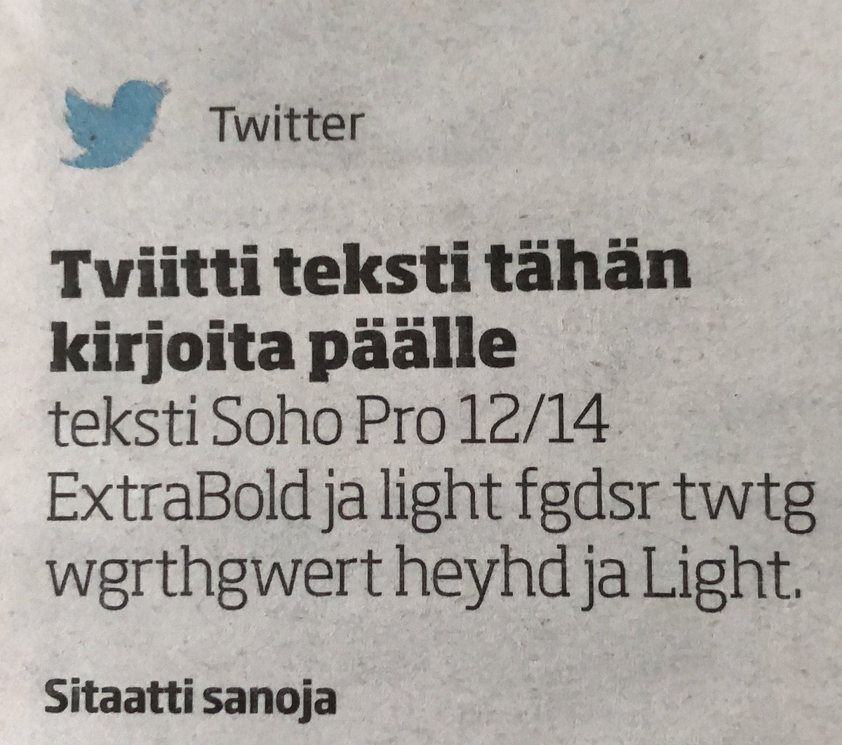 Mieletön twitternosto tänään @ilkkapohjalaine 😂