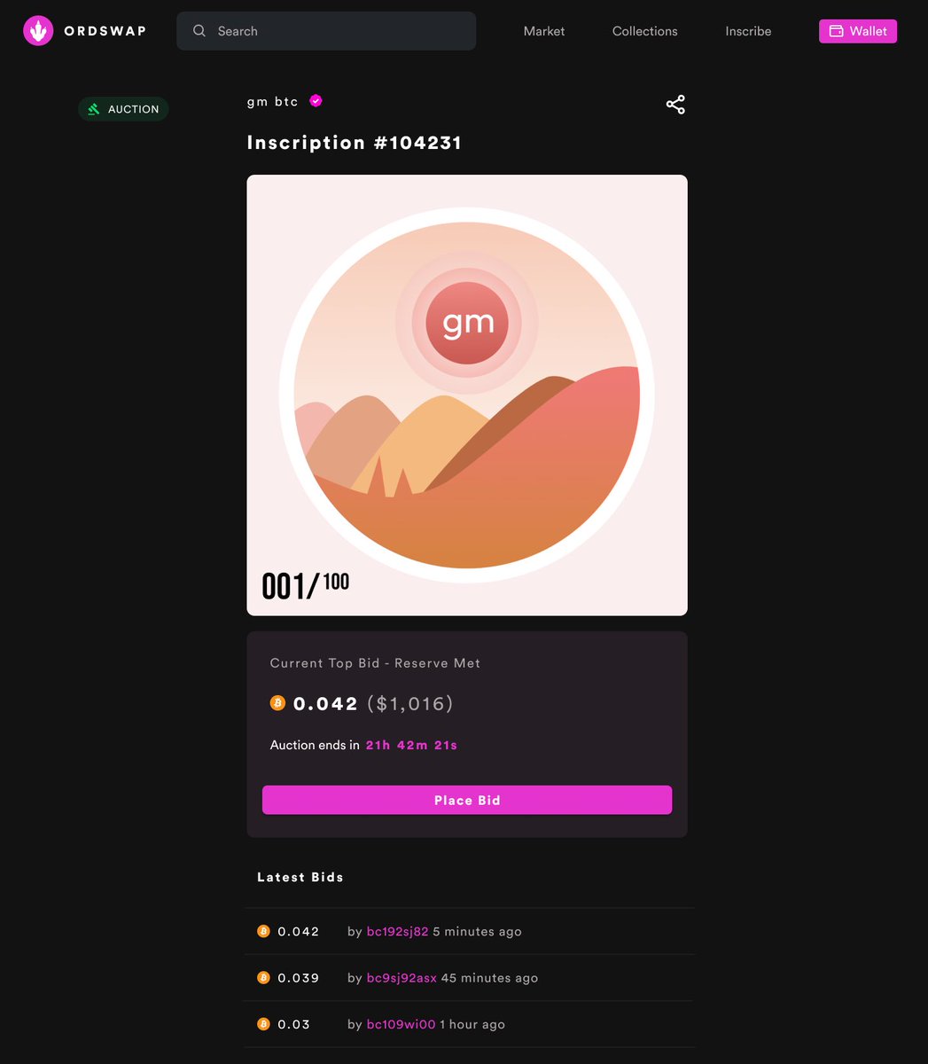 ordswap's tweet image. We are preparing for our first trustless auctions. For a chance to be one of the 1st to use it: 

1. RT
2. Follow @ordswap
3. Comment the inscription # you have