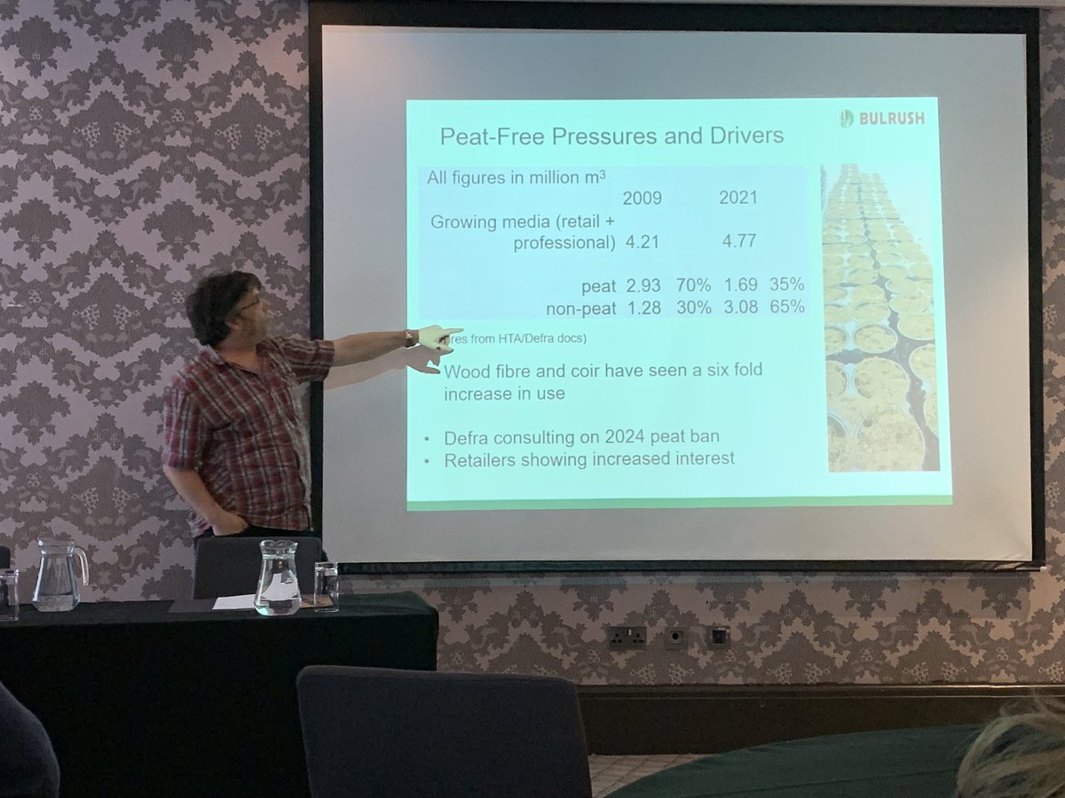 BerryBreeding's tweet image. Last talk of a very interesting day and we have our hosting partner Bulrush giving an overview of peat free ornamental production. What a day! 🪴 @SocietyCrop