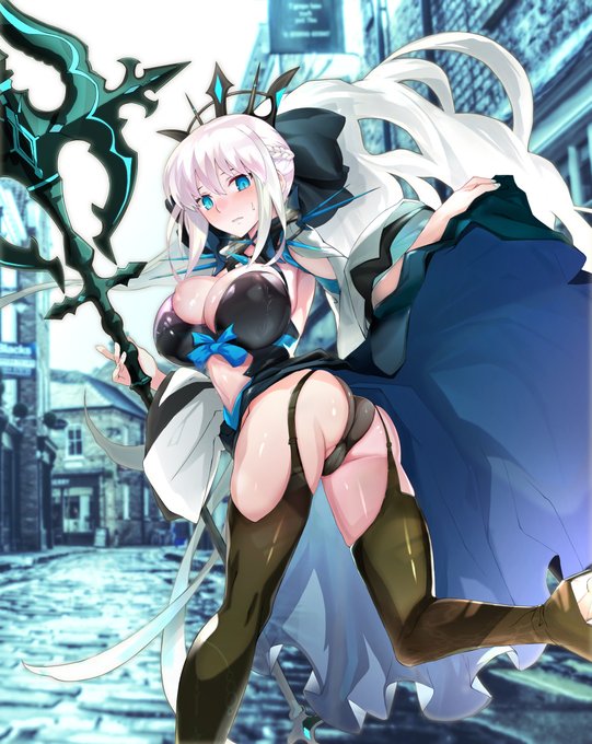 アーケードのモルガンさんは色々見えちゃう #Fate/GrandOrder #FGO #モルガン  