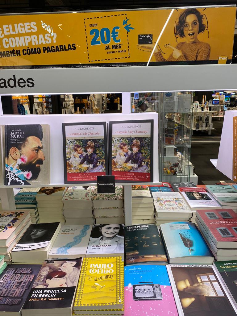 «La segunda Lady Chatterley» de D.H Lawrence en la mesa de novedades de <a href="/Fnac_Libros/">Fnac Libros</a> de Gran Plaza 2 de Majadahonda.