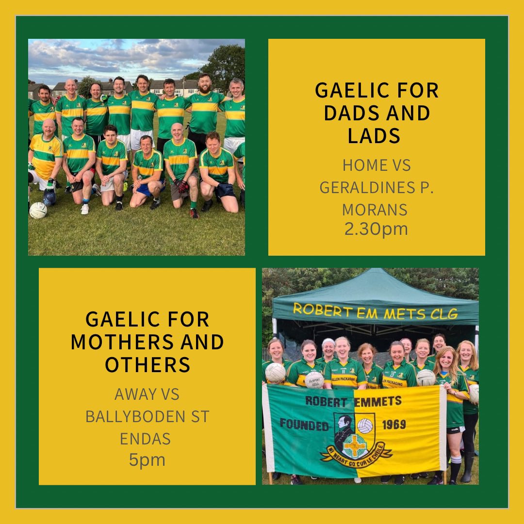 Gaelic for Dads and Lads have their first home match this Saturday <a href="/2/">A 2-loop</a>:30pm.

Our Mothers and Others team have their first away match this Saturday <a href="/5pm/">5pm.co.uk</a>. 

We will have a minute silence before both games for long time club member Harry Coffey who sadly passed away this week.